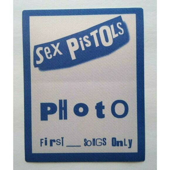 Sex Pistols Punk Rock Music Backstage Pass Original 1996 Reunion Concert Blue - Picture 2 of 4